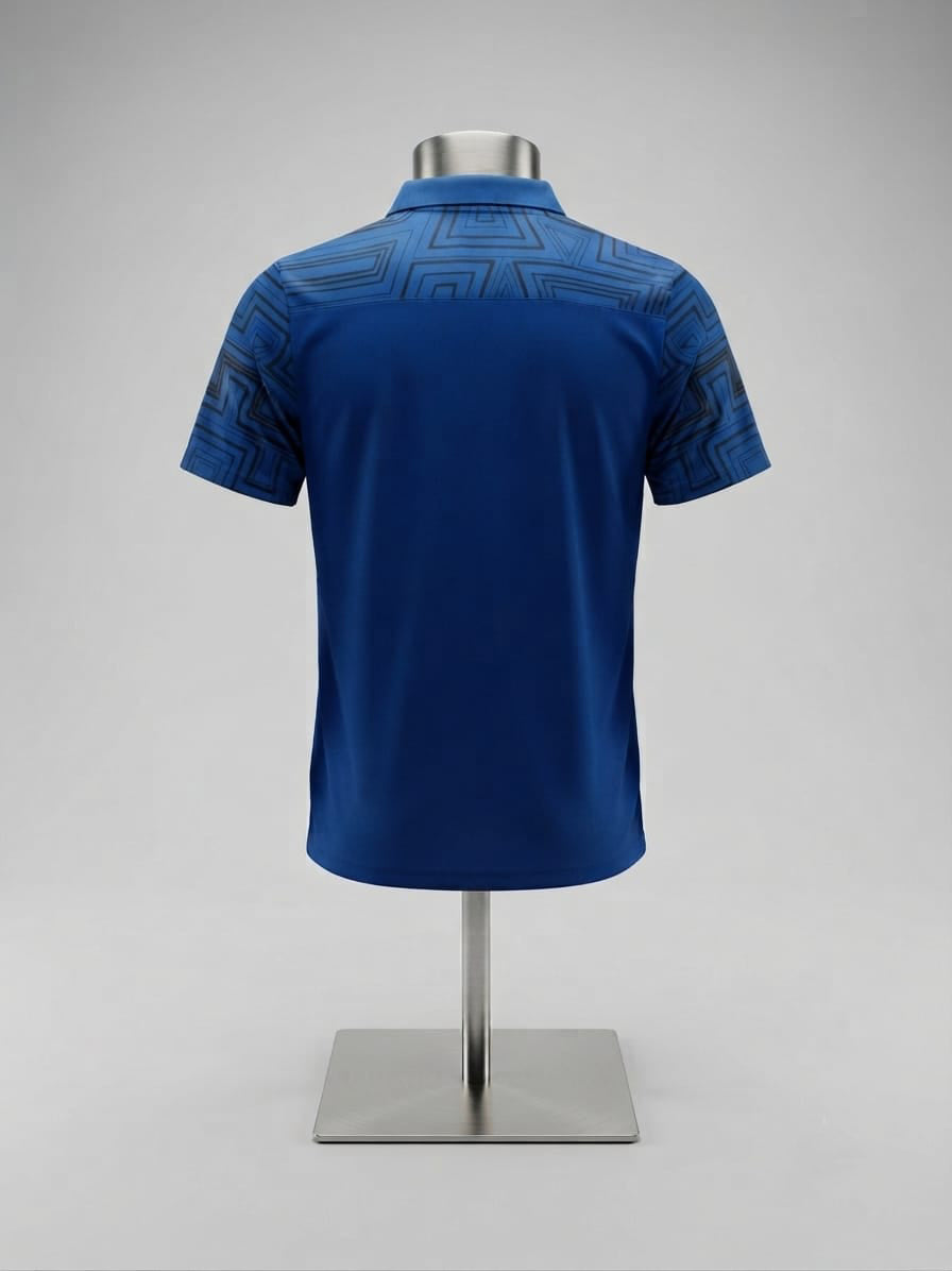 Uhlsport Blue Geometric Polo