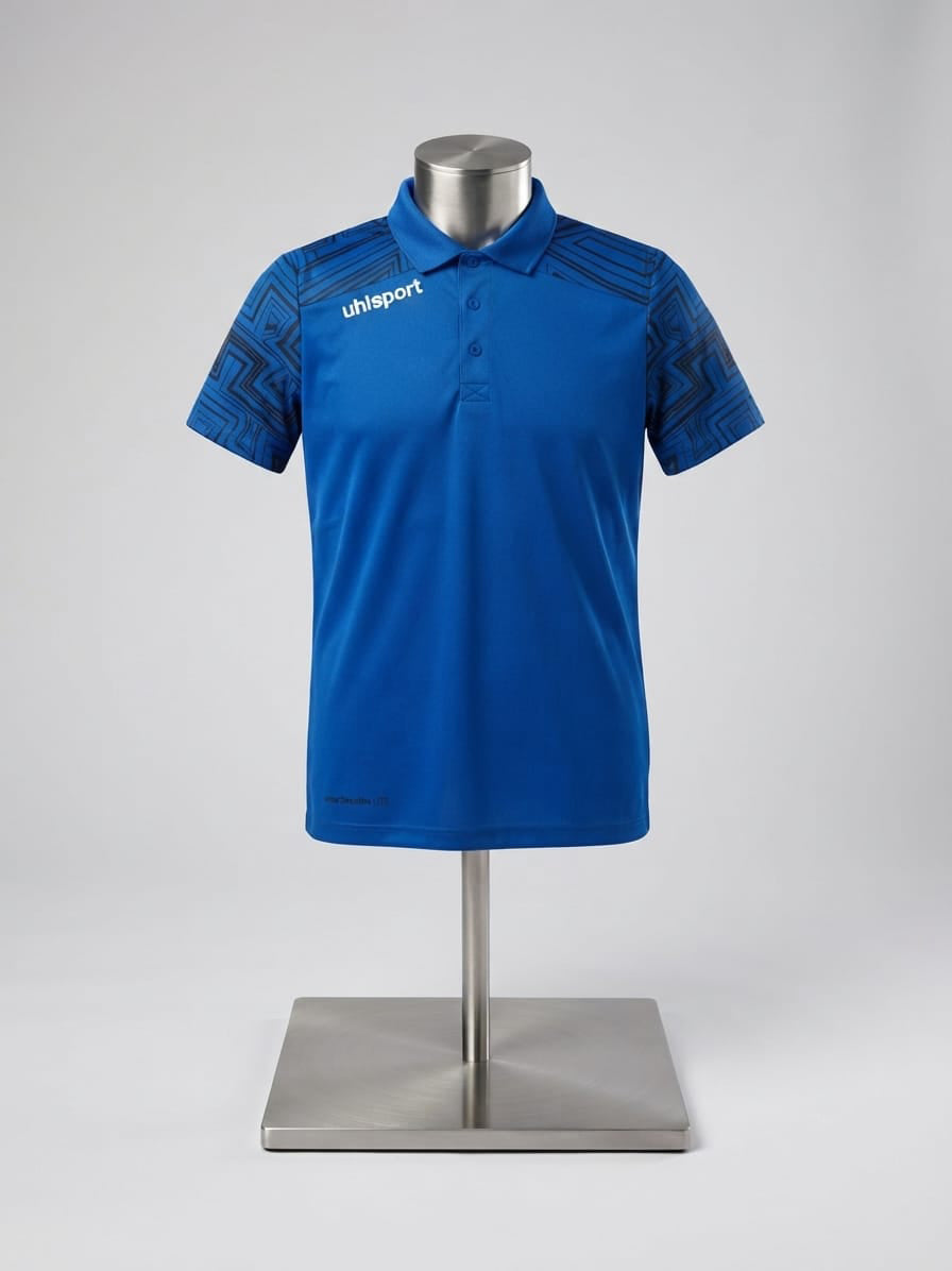 Uhlsport Blue Geometric Polo