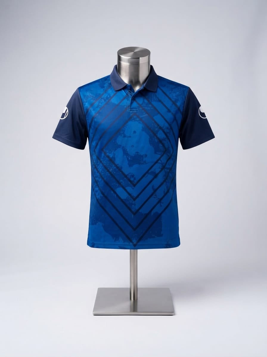 Uhlsport Blue Graphic Polo