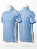 Polo Shirt – Sky Blue with White Side Panels