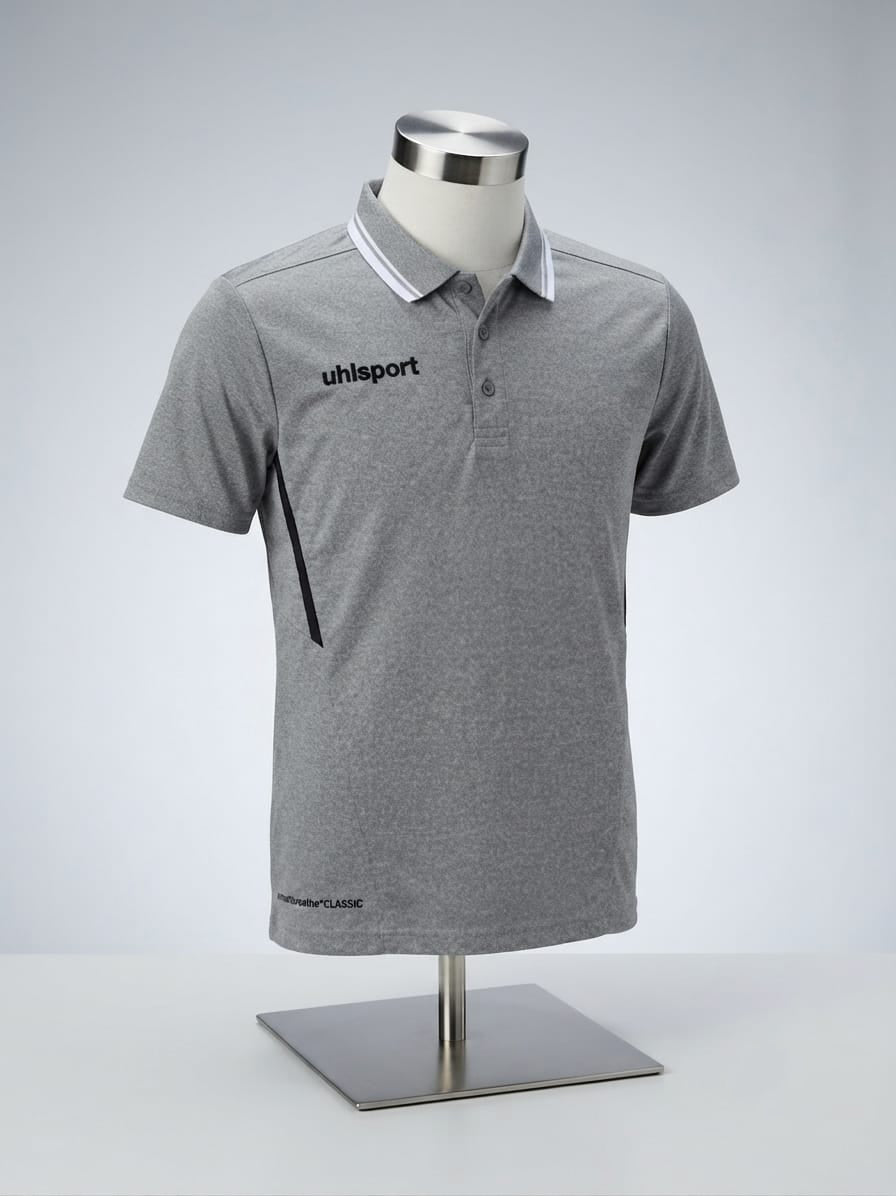 Uhlsport Grey Classic Polo Shirt