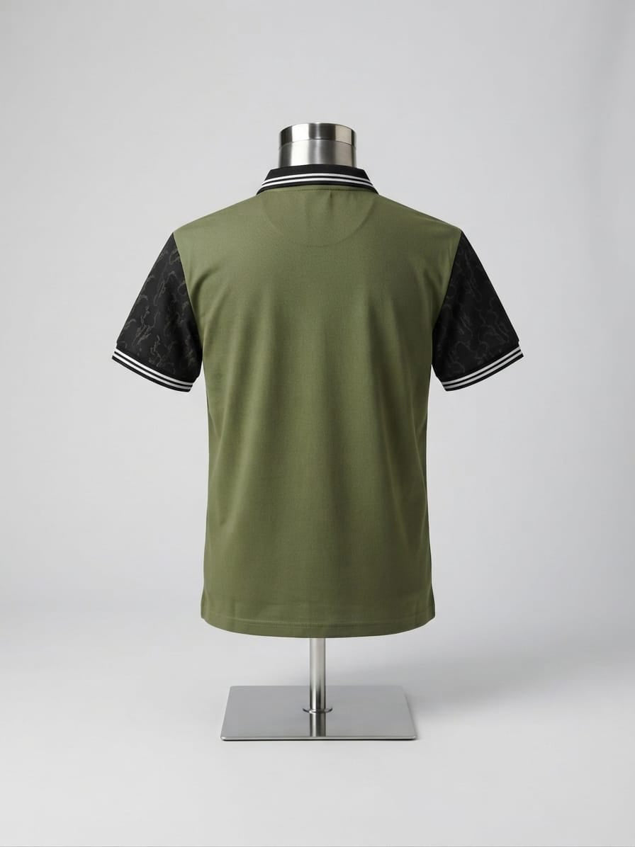 Uhlsport Olive Black Polo Shirt