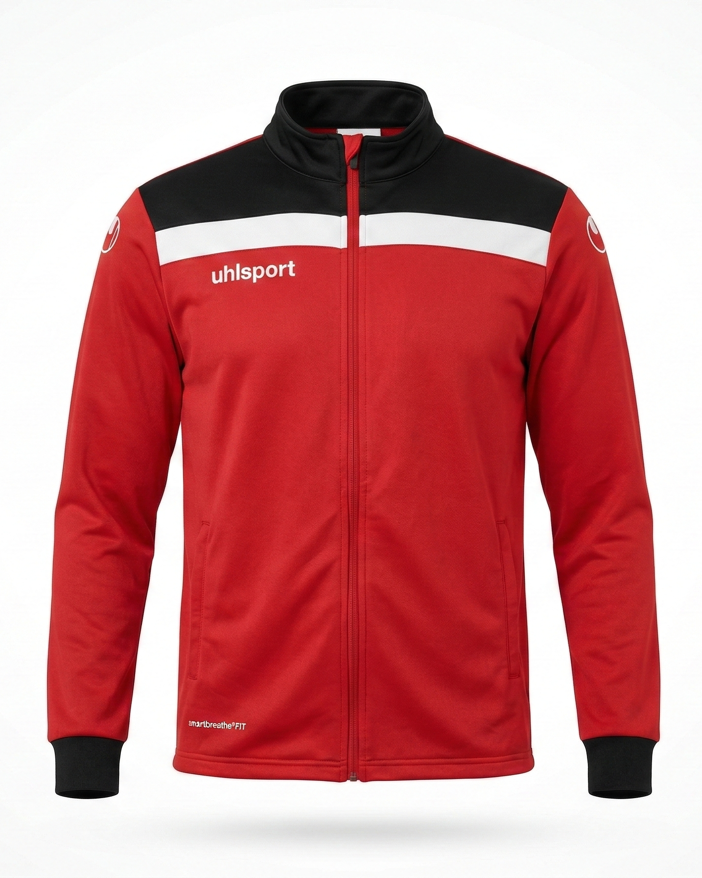 SmartbreatheFit Red three-lined tracksuit