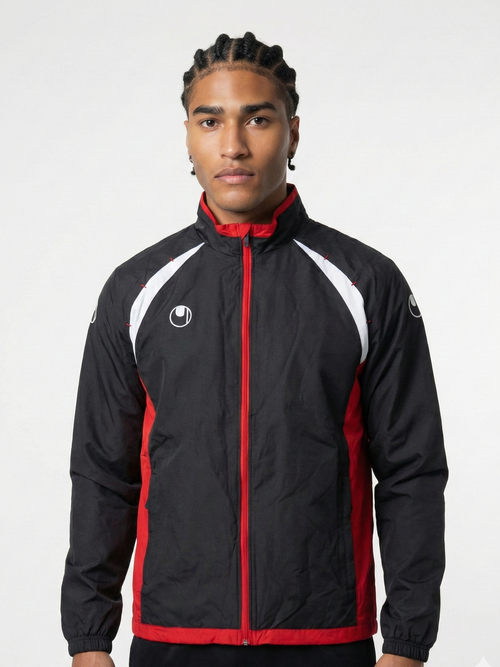 Graphite/Red/White waterproof tracksuit