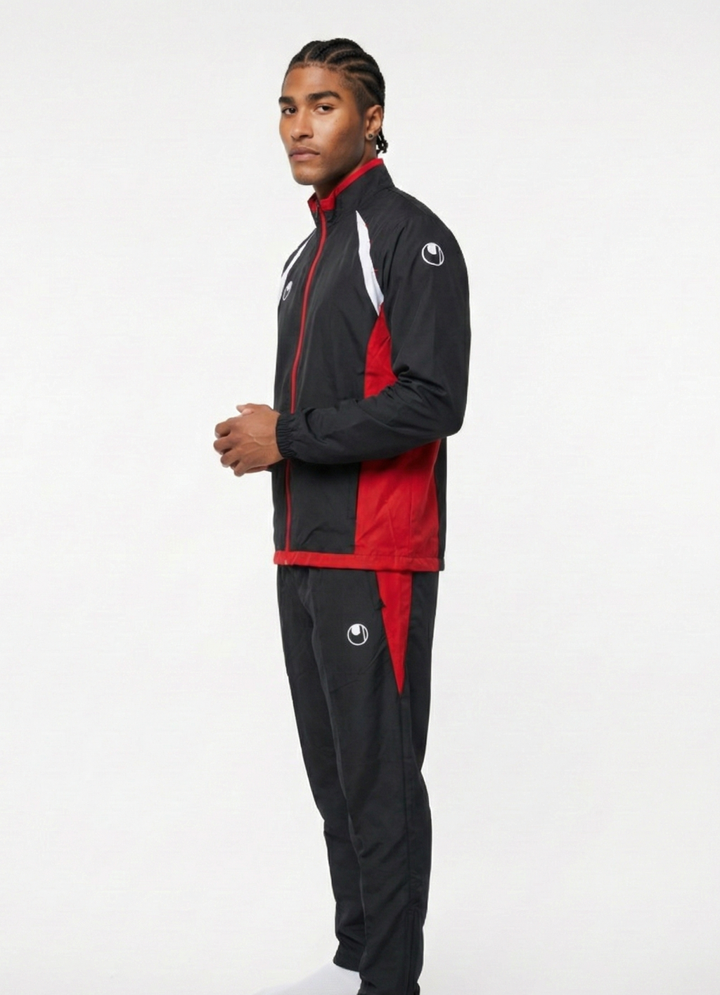 Graphite/Red/White waterproof tracksuit