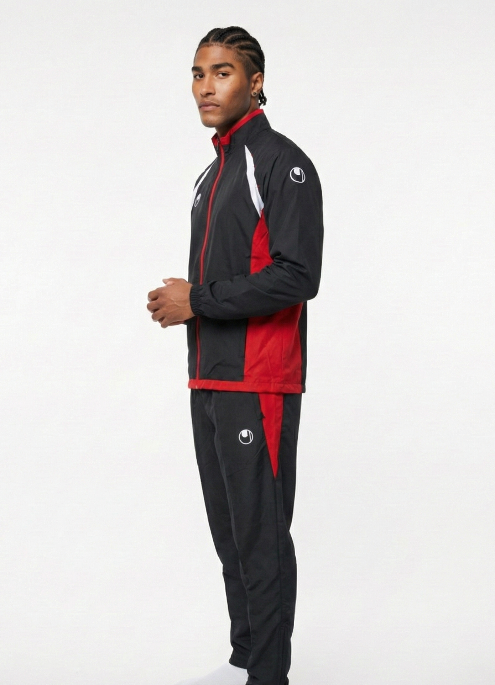 Graphite/Red/White waterproof tracksuit