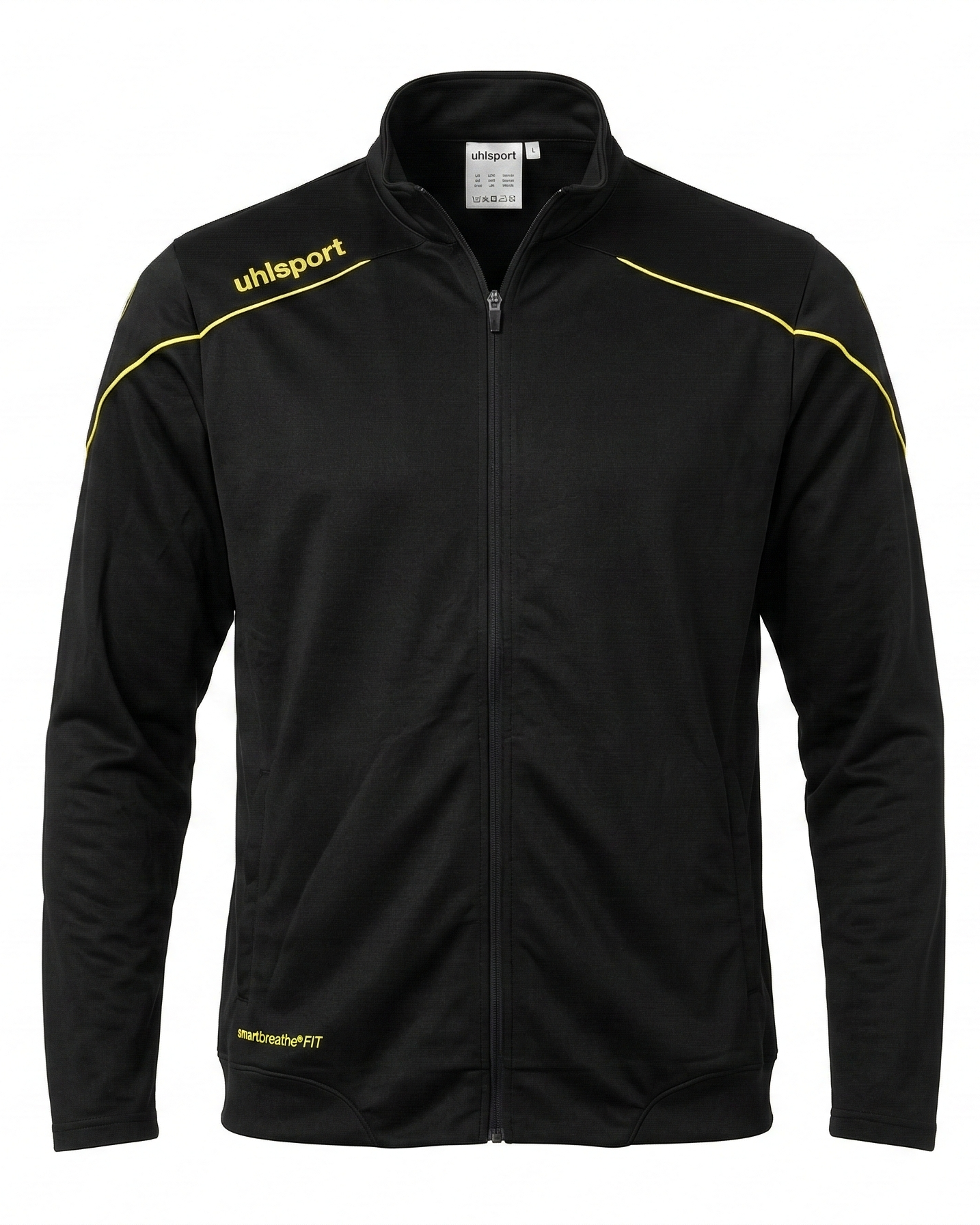 SmartbreatheFit Black yellow-lined chest tracksuit