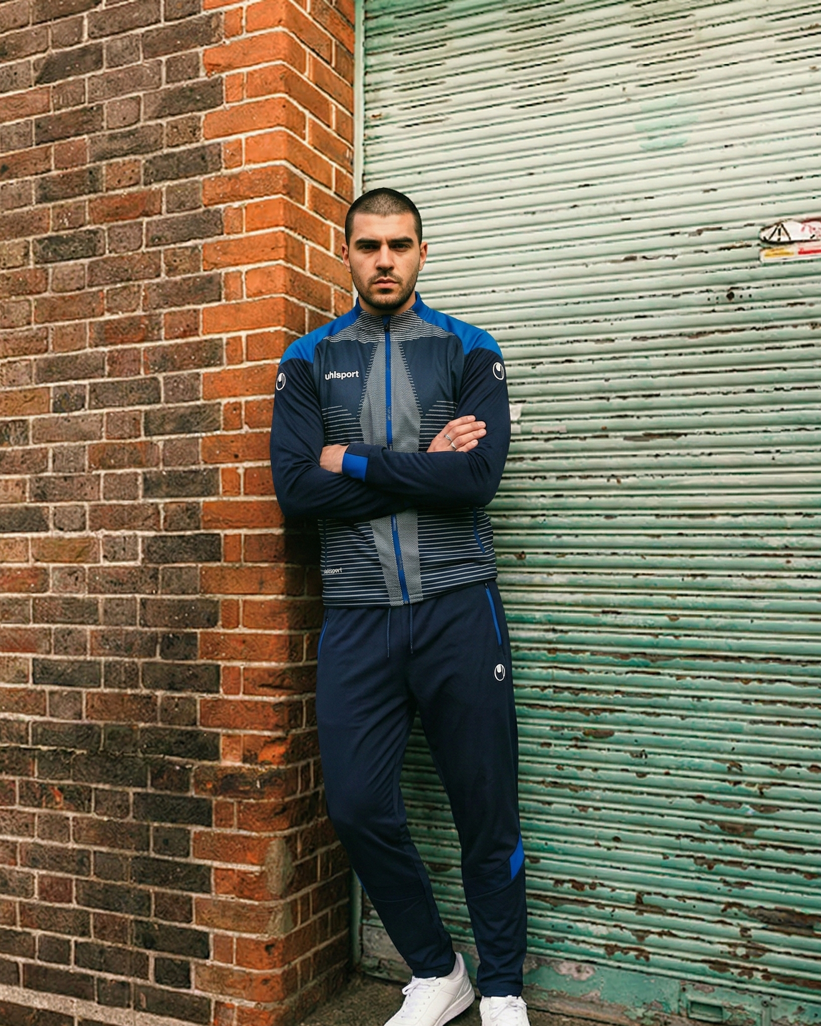 SmartbreatheFit Navy all-textured tracksuit